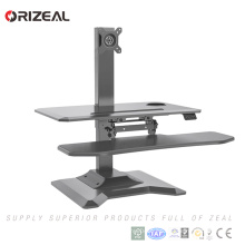 Popular Nueva Altura Ajustable Sit Stand Escritorio Ordenador de pie Estación de trabajo / Convertidor